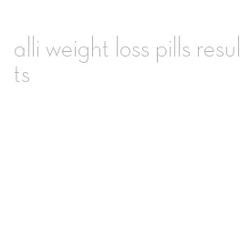 alli weight loss pills results