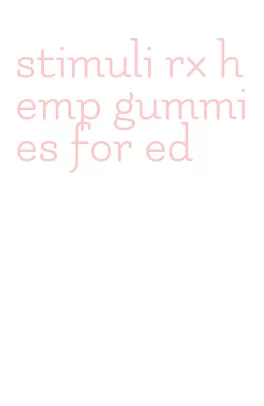 stimuli rx hemp gummies for ed