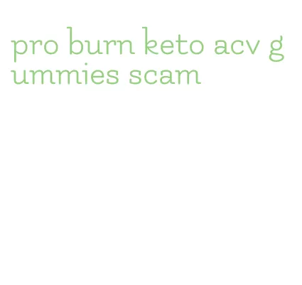 pro burn keto acv gummies scam