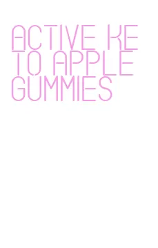 active keto apple gummies