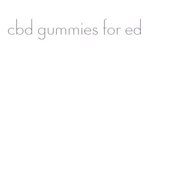 cbd gummies for ed