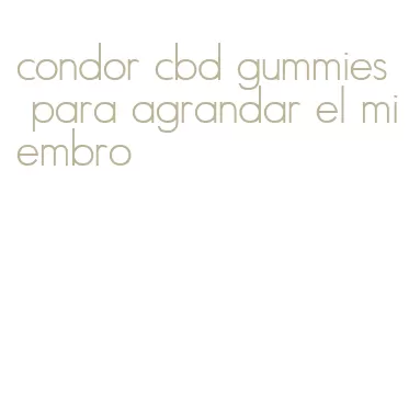 condor cbd gummies para agrandar el miembro