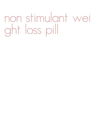 non stimulant weight loss pill
