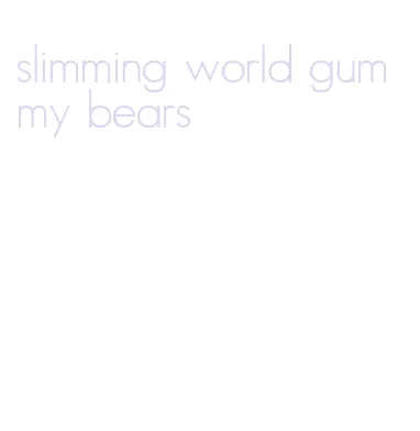 slimming world gummy bears