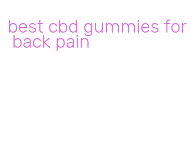 best cbd gummies for back pain