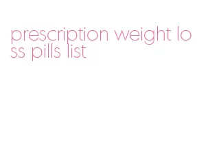 prescription weight loss pills list