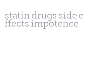 statin drugs side effects impotence