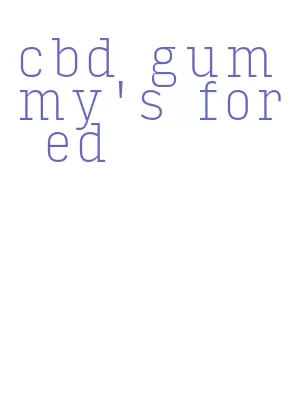 cbd gummy's for ed