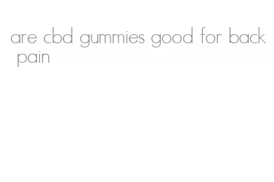 are cbd gummies good for back pain