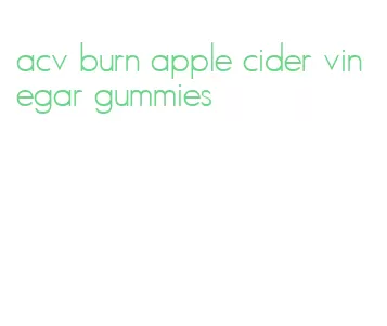 acv burn apple cider vinegar gummies
