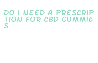 do i need a prescription for cbd gummies