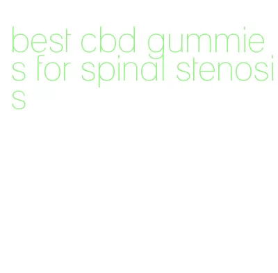 best cbd gummies for spinal stenosis