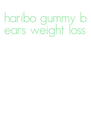 haribo gummy bears weight loss