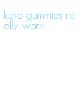 keto gummies really work