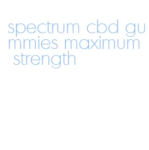 spectrum cbd gummies maximum strength