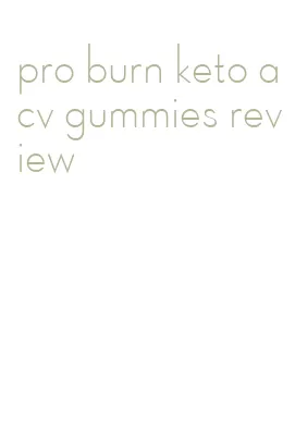 pro burn keto acv gummies review