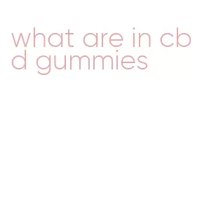 what are in cbd gummies