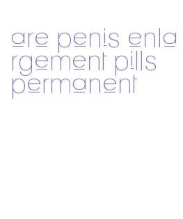 are penis enlargement pills permanent