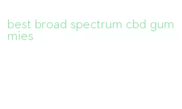 best broad spectrum cbd gummies