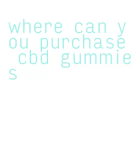 where can you purchase cbd gummies