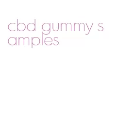 cbd gummy samples