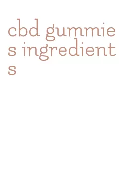 cbd gummies ingredients
