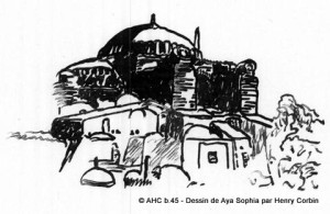 Dessin de Aya Sophia par Henry Corbin