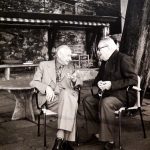 Eranos 1977 - Scholem et Corbin, sur la terrasse sous les cèdres
