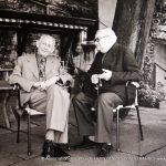 Eranos 1977 - Scholem et Corbin, sur la terrasse sous les cèdres