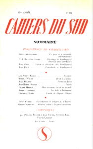 Cahiers du Sud 1963