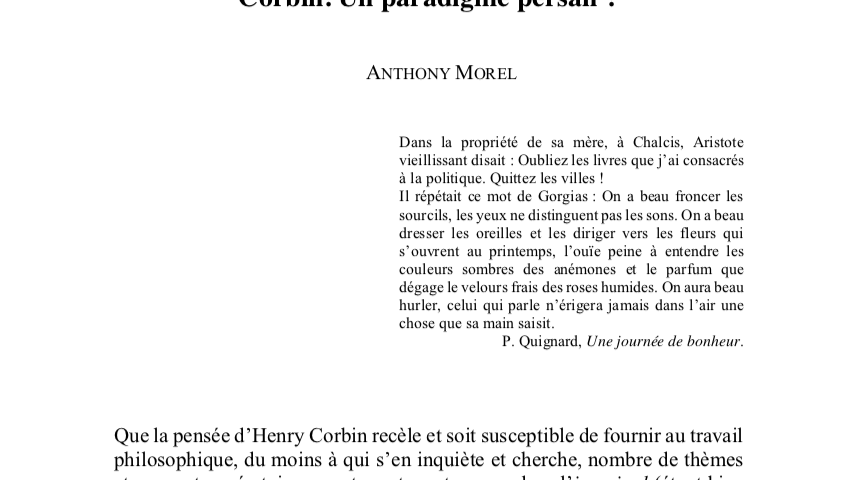 Morel page titre